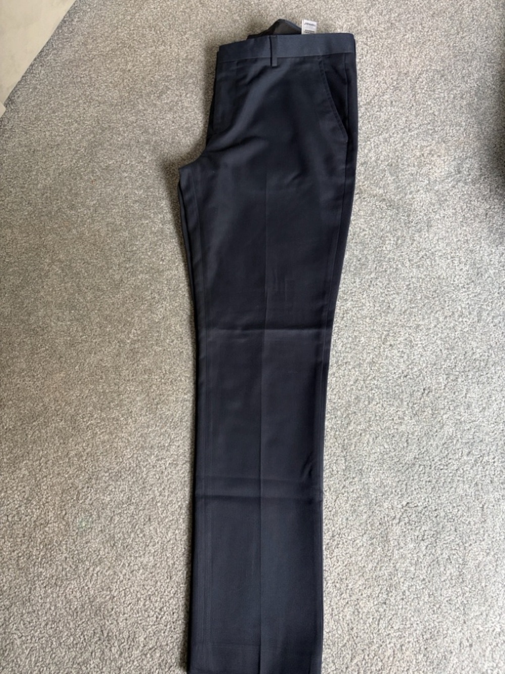 Topman Men's Dark Blue Slim Fit Dress Pants Tab Zip Fly 34”x31” Excellent